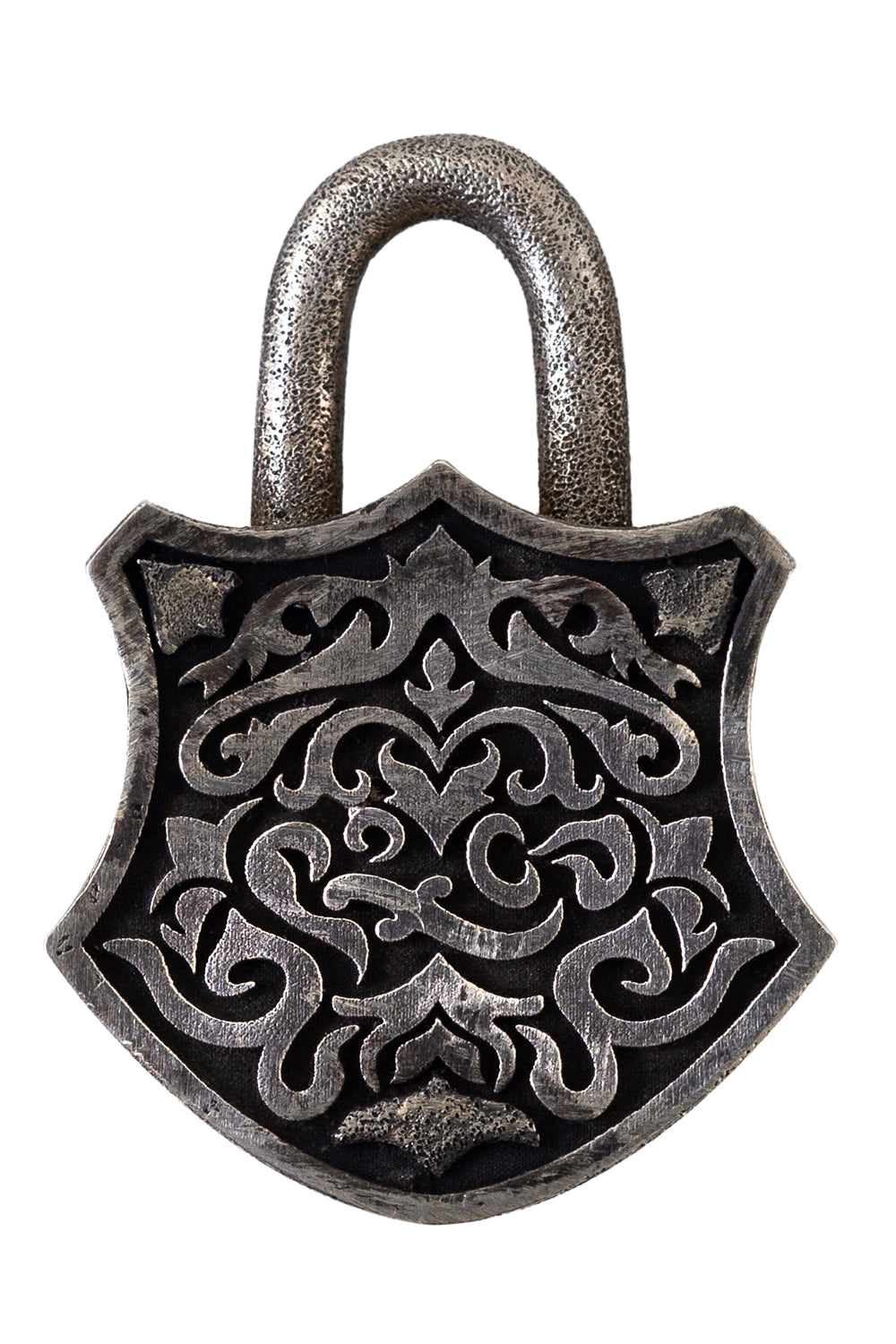 Green Garnet Yellow Brown Diamond Padlock Pendant