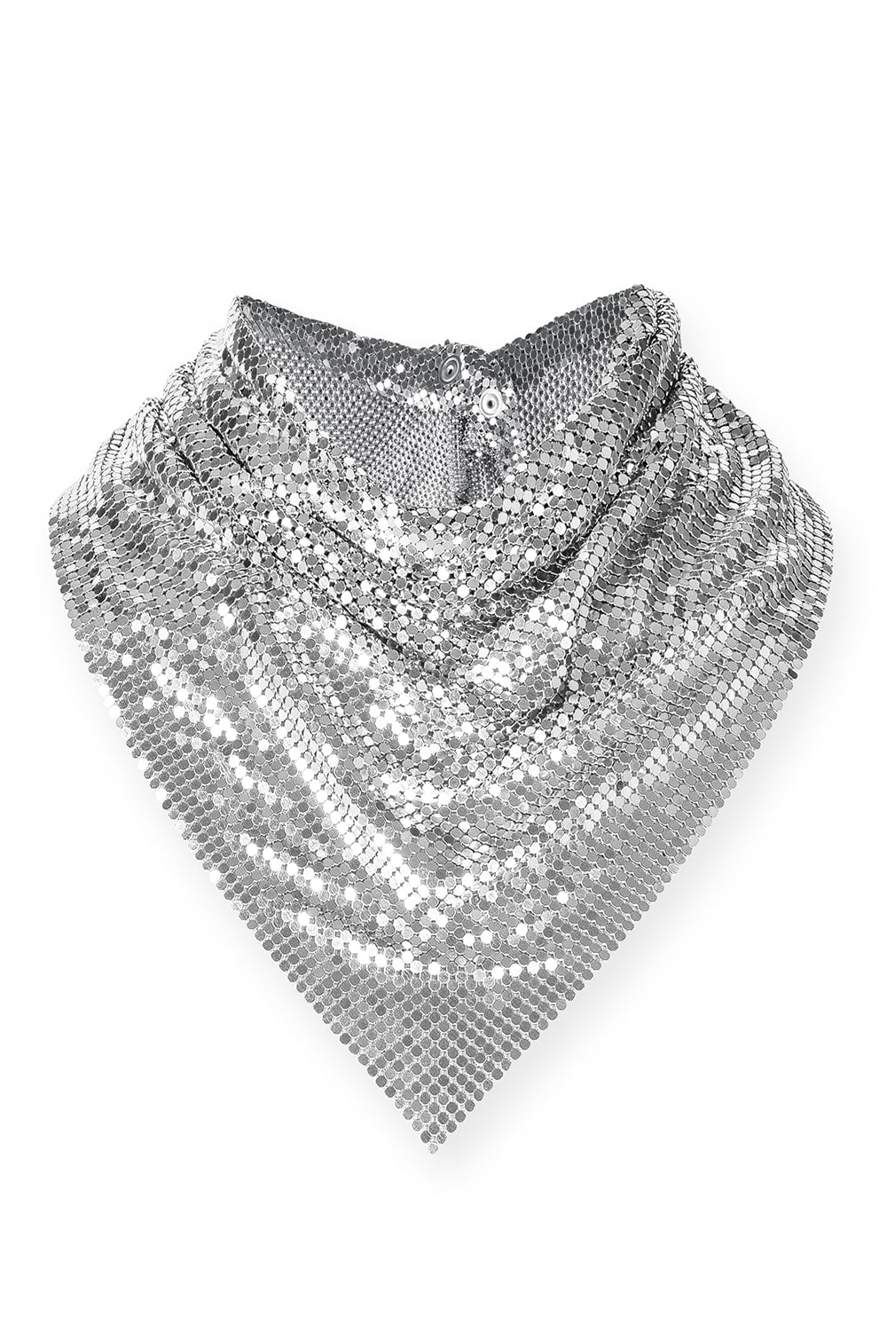 RABANNE-Pixel Scarf - Silver-SILVER