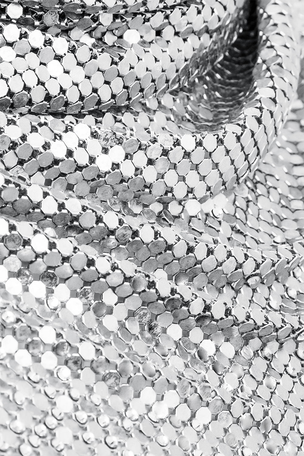 RABANNE-Pixel Scarf - Silver-SILVER