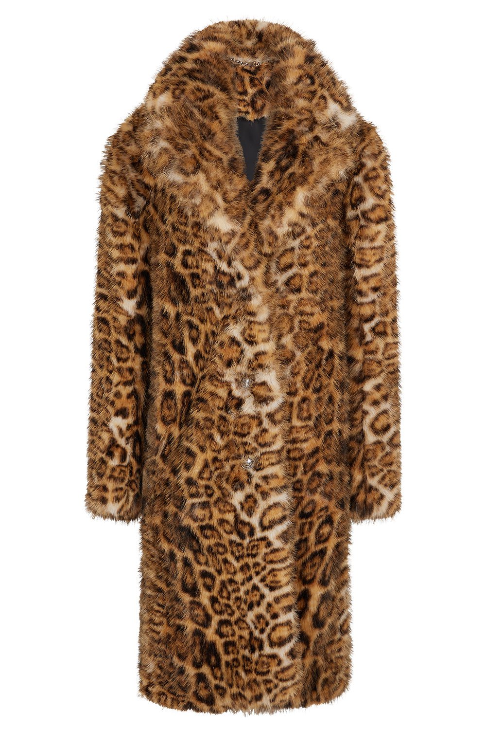 RABANNE-Faux Fur Coat-LEOPARD BRUSH