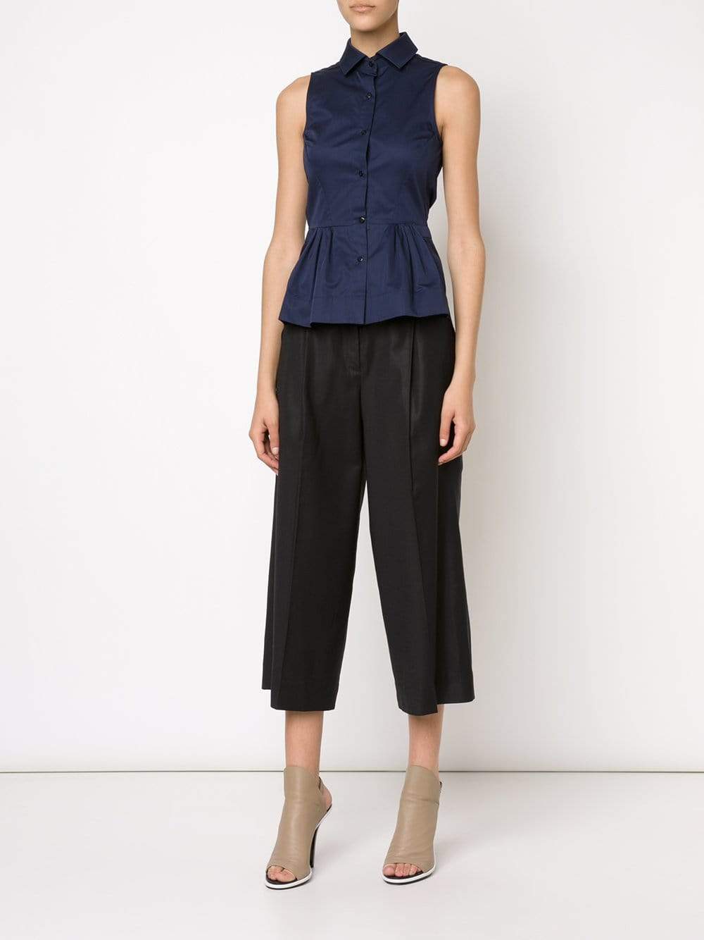 PALMER HARDING-Gathered Waist Blouse-