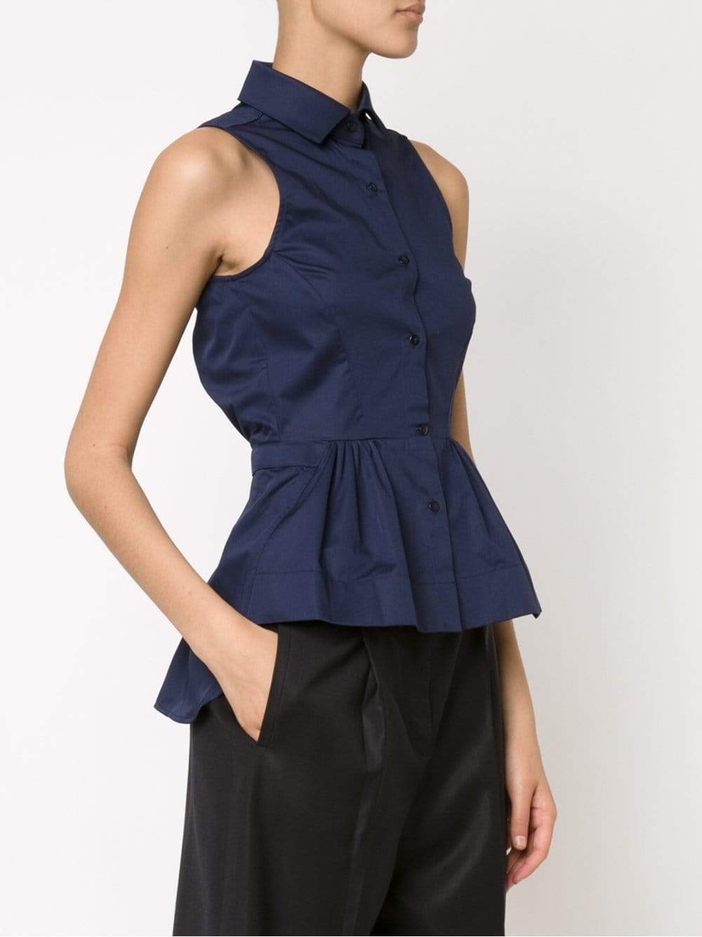 PALMER HARDING-Gathered Waist Blouse-