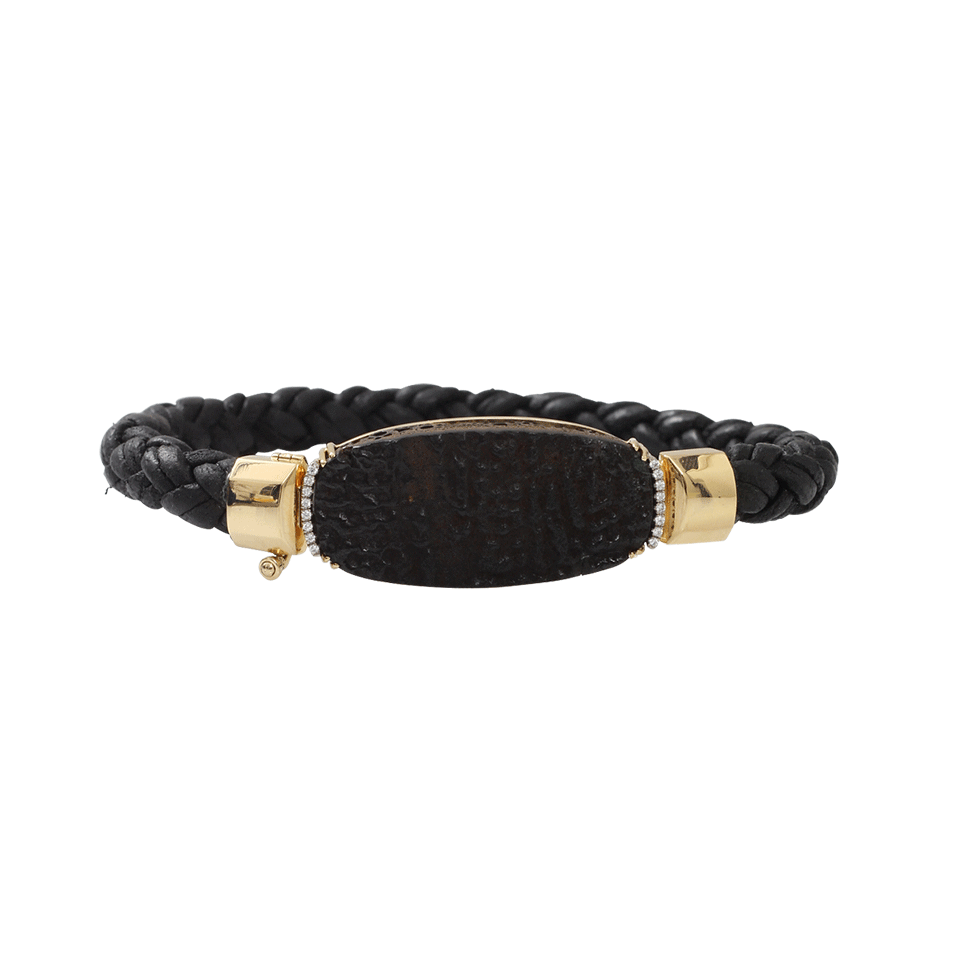PAMELA HUIZENGA-Fossilized Turtle Shell Bracelet-YELLOW GOLD