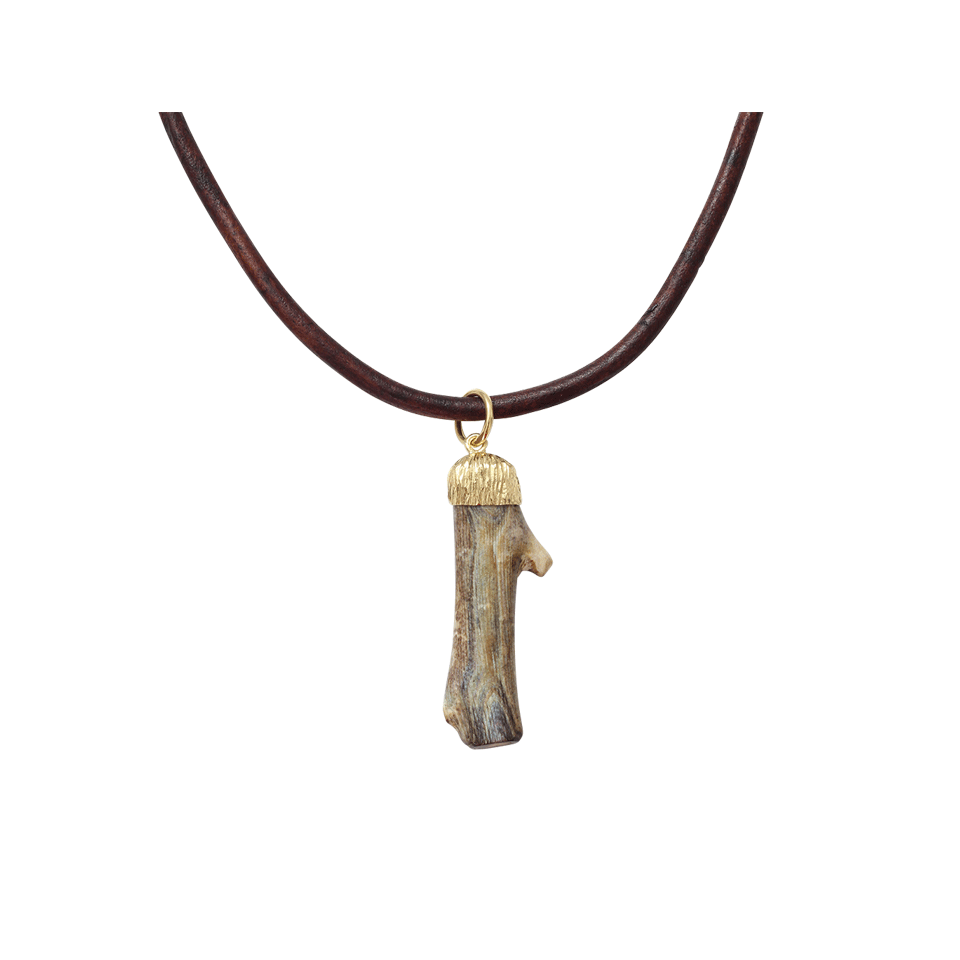 PAMELA HUIZENGA-Alaskan Coral Pendant-YELLOW GOLD