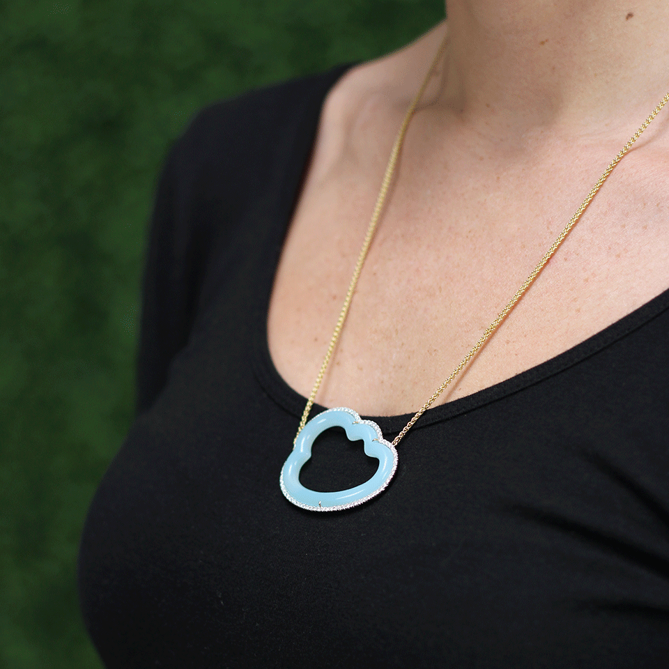 PAMELA HUIZENGA-Large Silver Linings Necklace-YELLOW GOLD