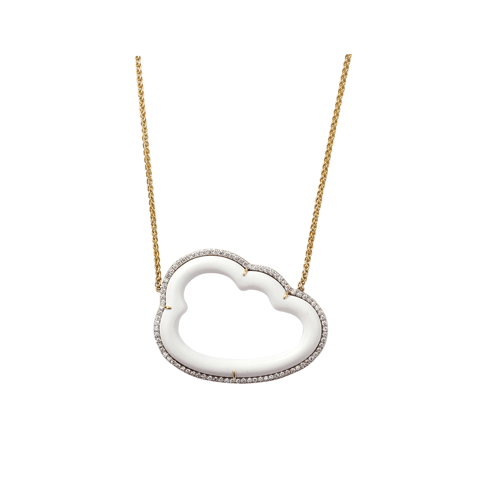 PAMELA HUIZENGA-Large Silver Linings Necklace-YELLOW GOLD