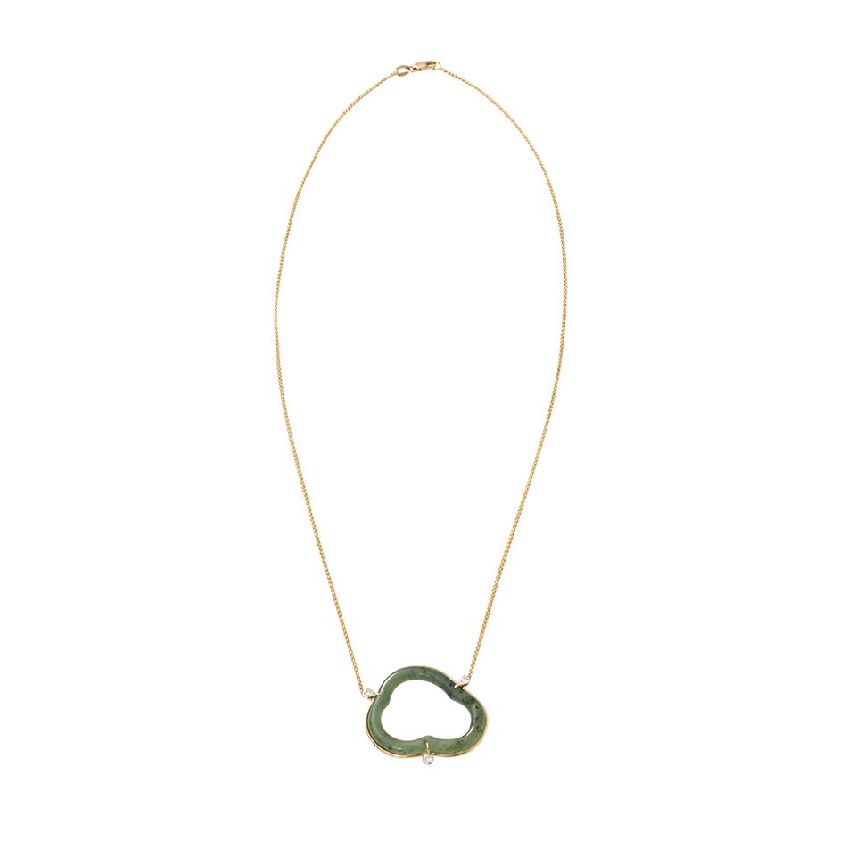 PAMELA HUIZENGA-Small Silver Linings Necklace-YELLOW GOLD