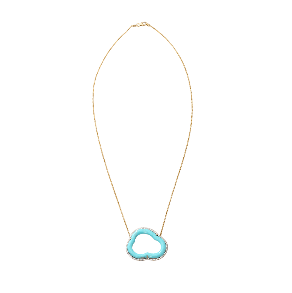 PAMELA HUIZENGA-Small Silver Linings Necklace-YELLOW GOLD