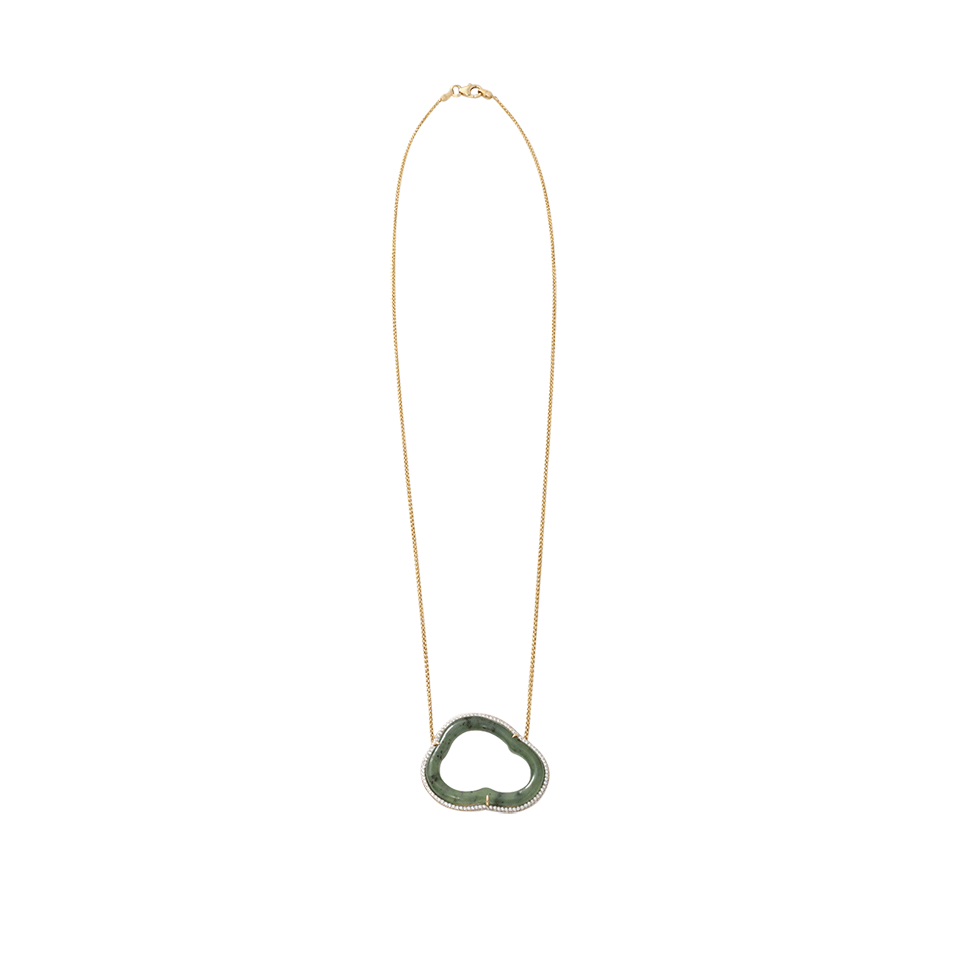PAMELA HUIZENGA-Small Silver Linings Necklace-YELLOW GOLD