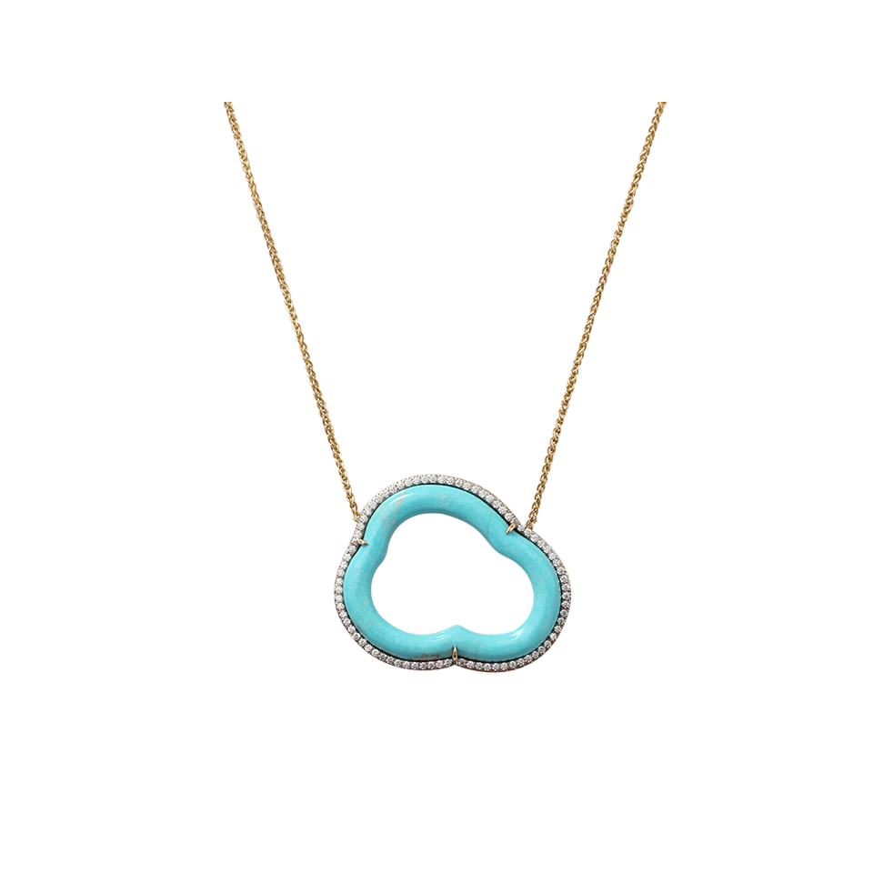 PAMELA HUIZENGA-Small Silver Linings Necklace-YELLOW GOLD