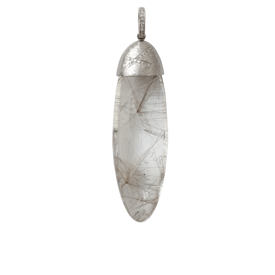 PAMELA HUIZENGA-Rutilated Quartz Pendant-SILVER