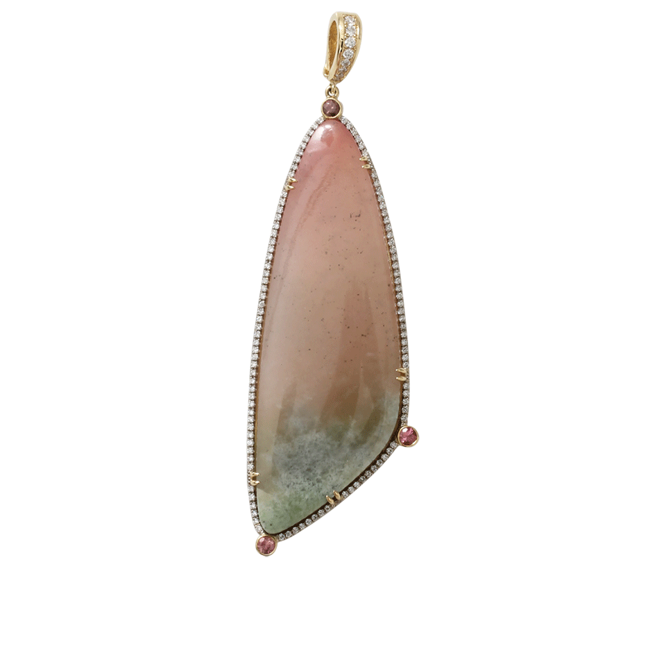 PAMELA HUIZENGA-Hydrogrossular Garnet Pendant-YELLOW GOLD