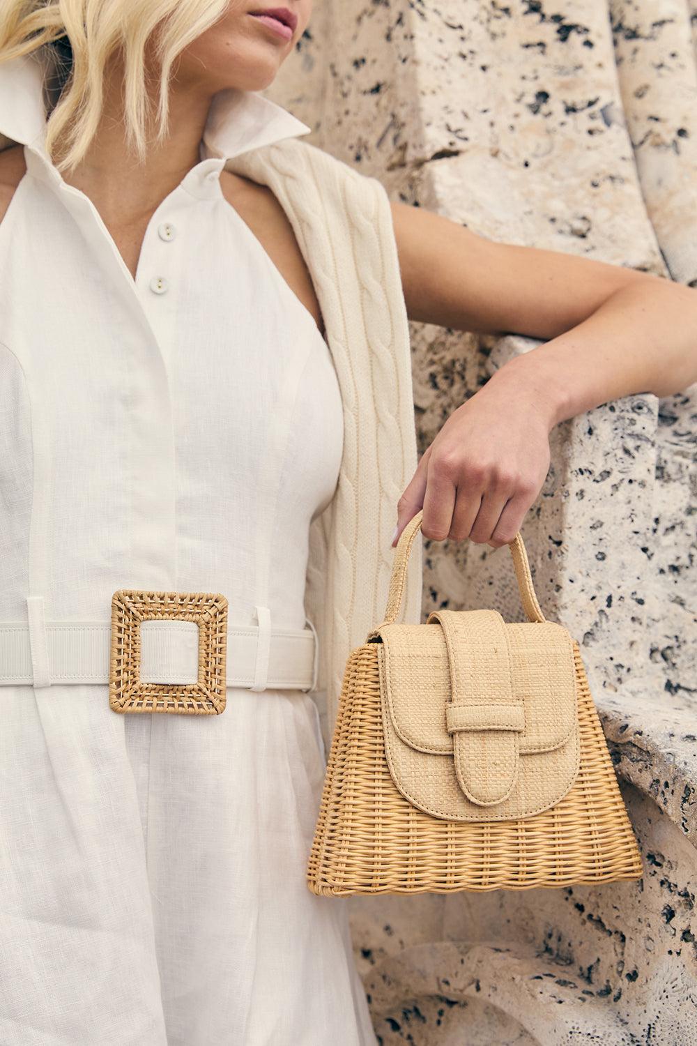 The Petite Lady Bag - Natural-BROWN-HANDBAGTOP HANDLE-PAMELA MUNSON