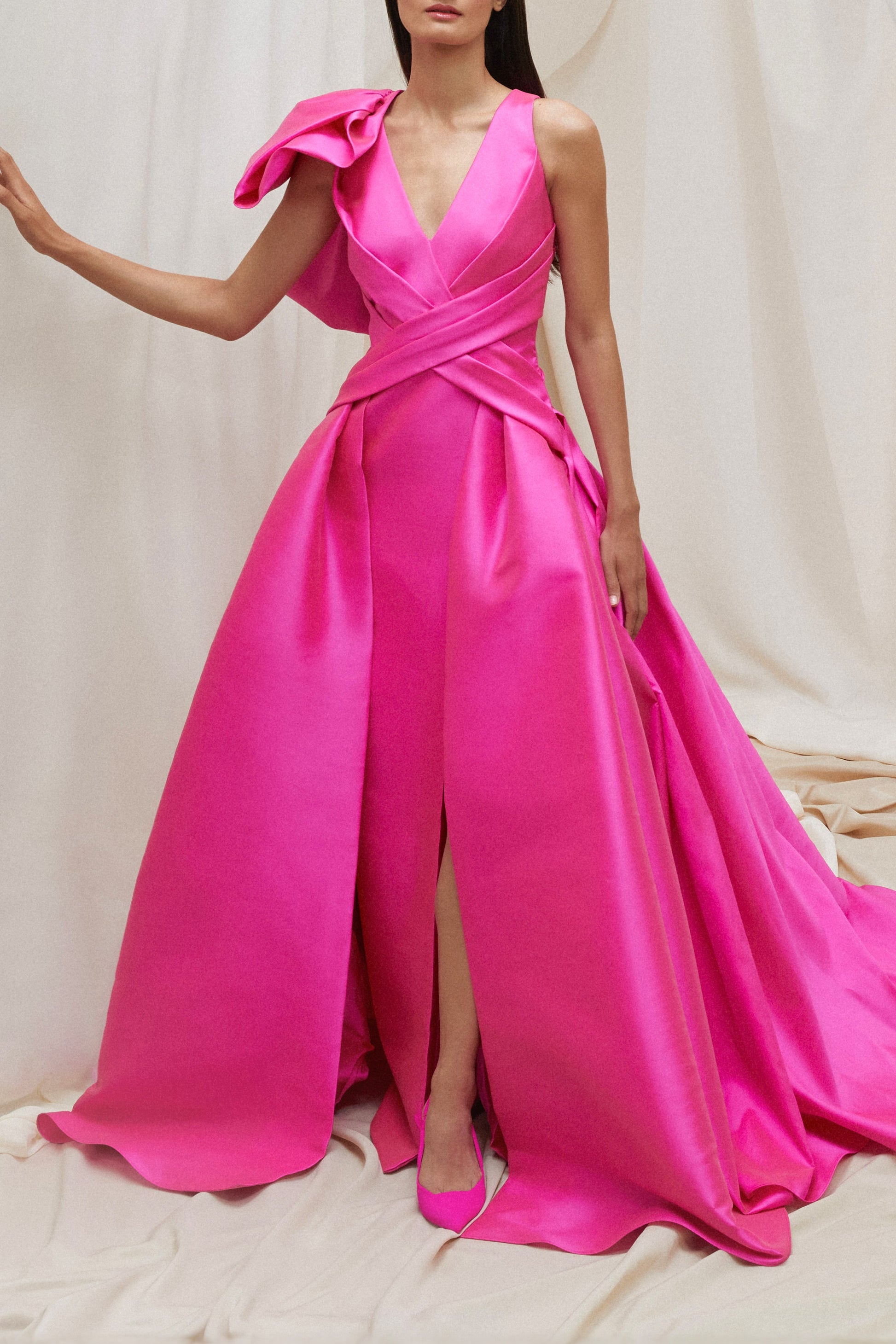 PAMELLA ROLAND-Mikado Gown-