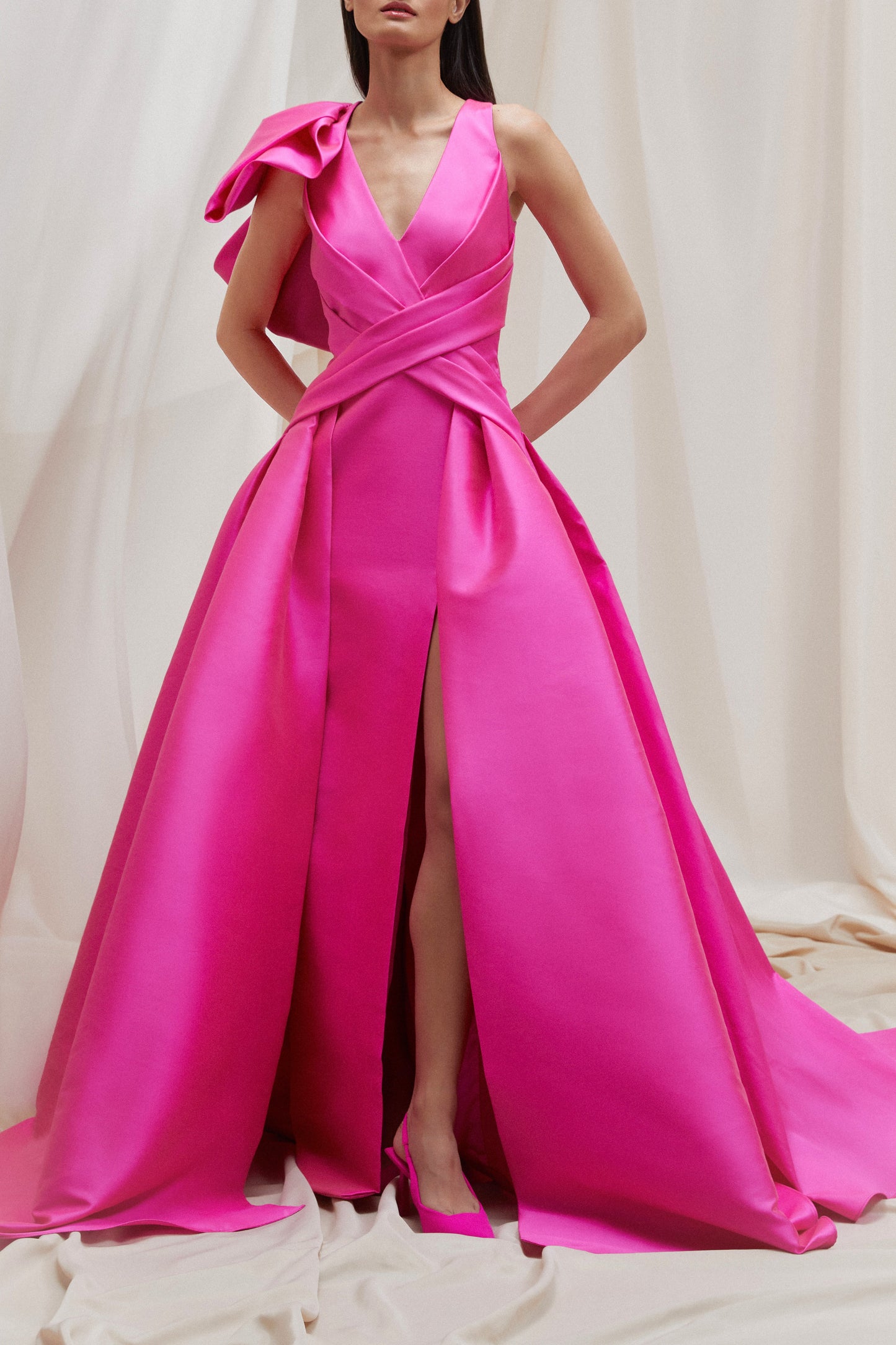 PAMELLA ROLAND-Mikado Gown-