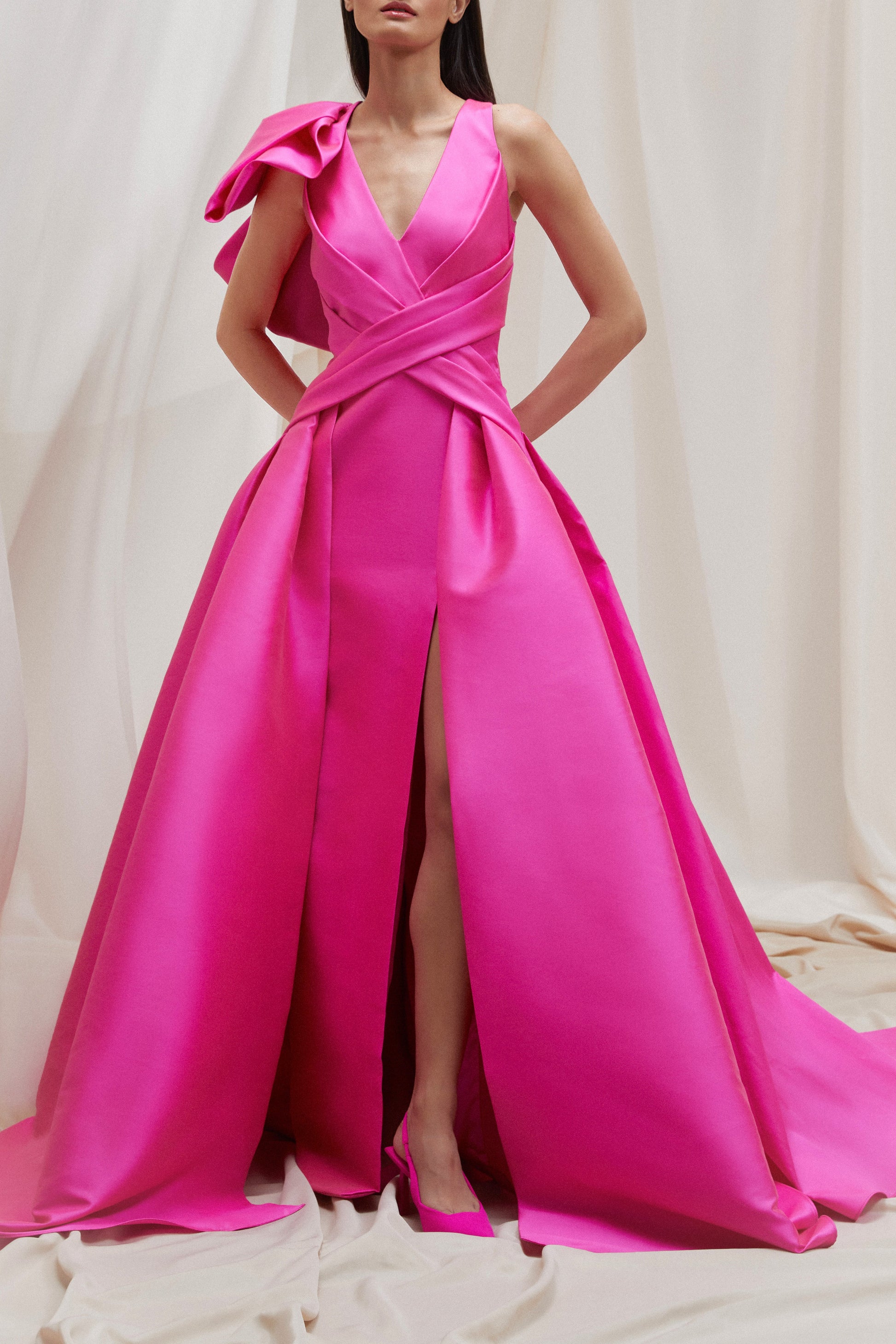 PAMELLA ROLAND-Mikado Gown-