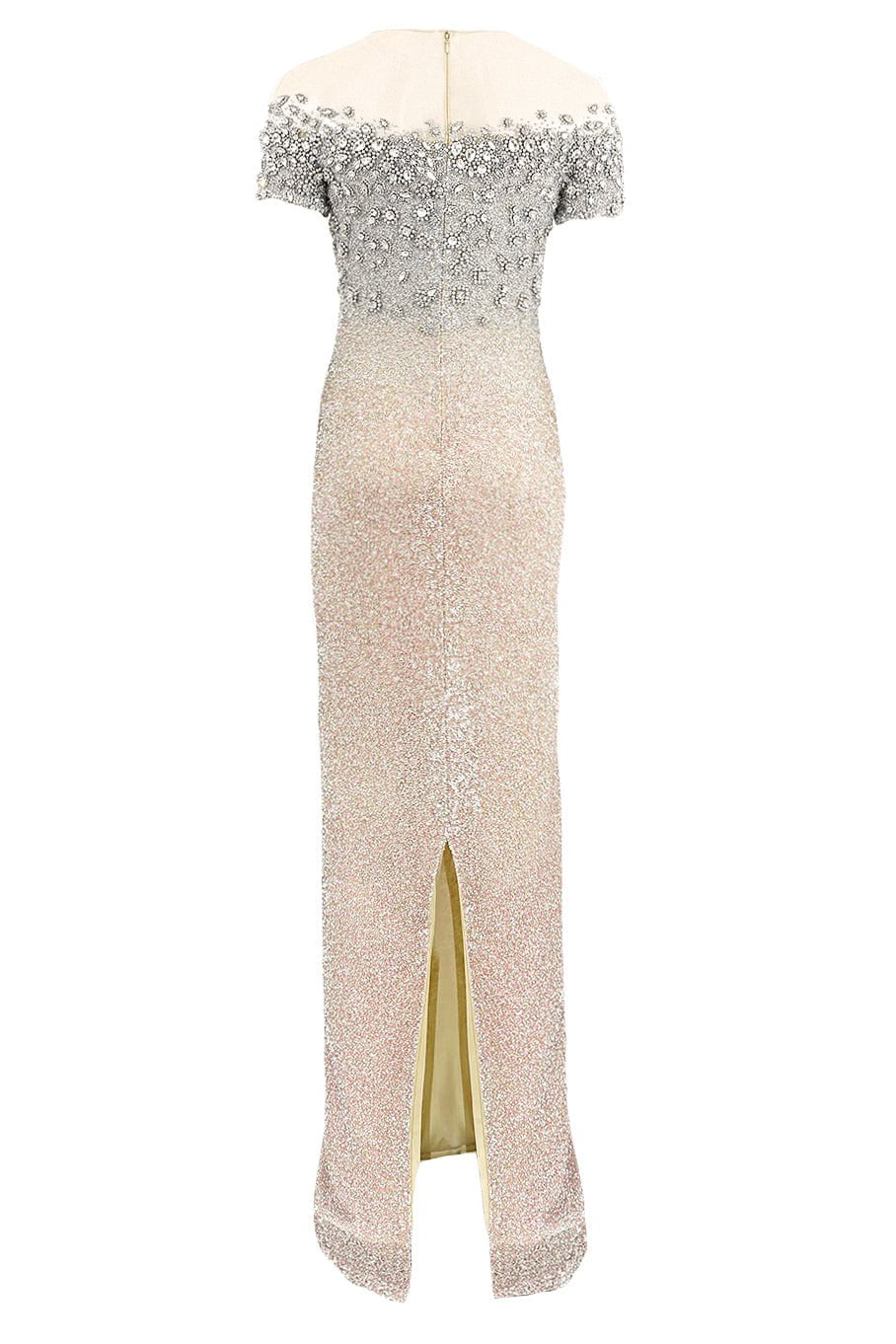 PAMELLA ROLAND-Sequin Gown With Crystal Degrade-