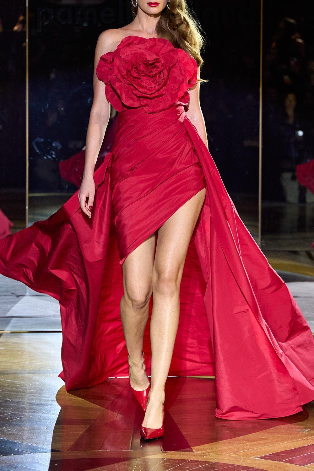 Floral Bodice Gown-RUBY-4-CLOTHINGDRESSGOWN-PAMELLA ROLAND