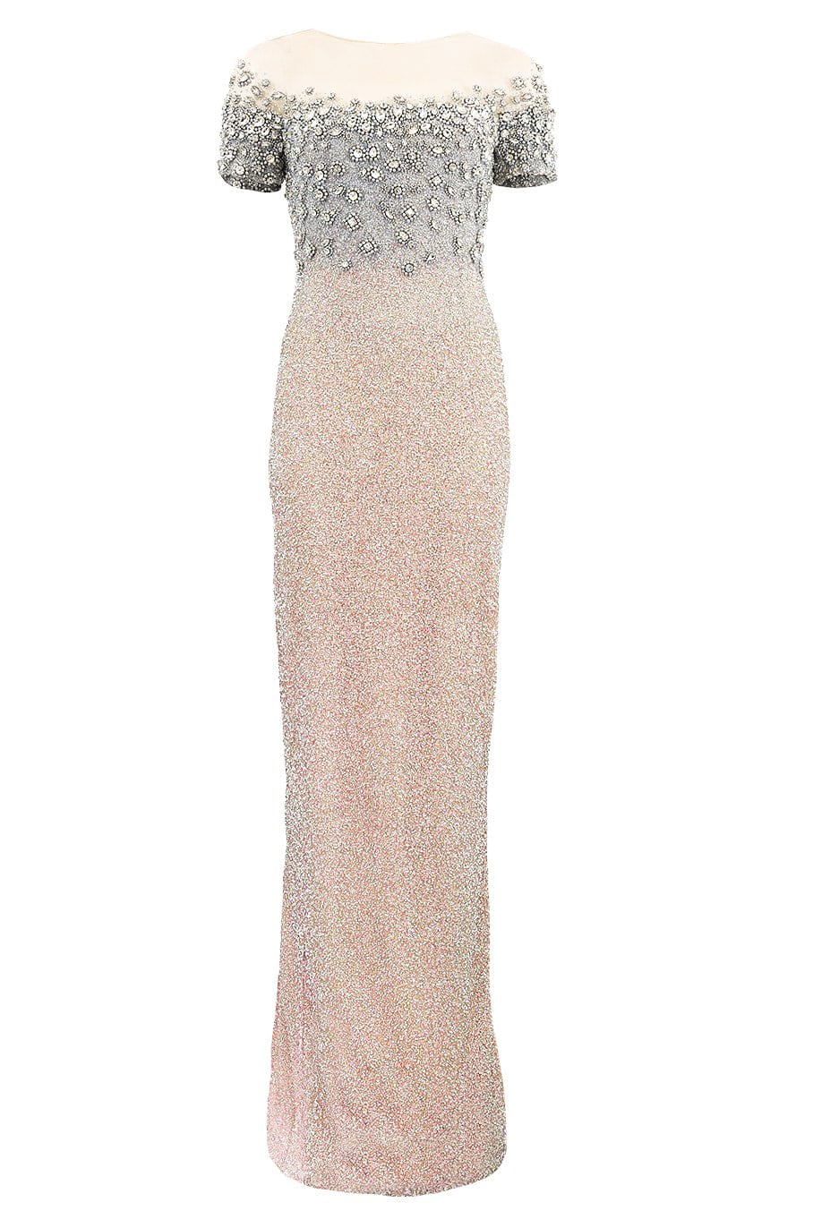 PAMELLA ROLAND-Sequin Gown With Crystal Degrade-