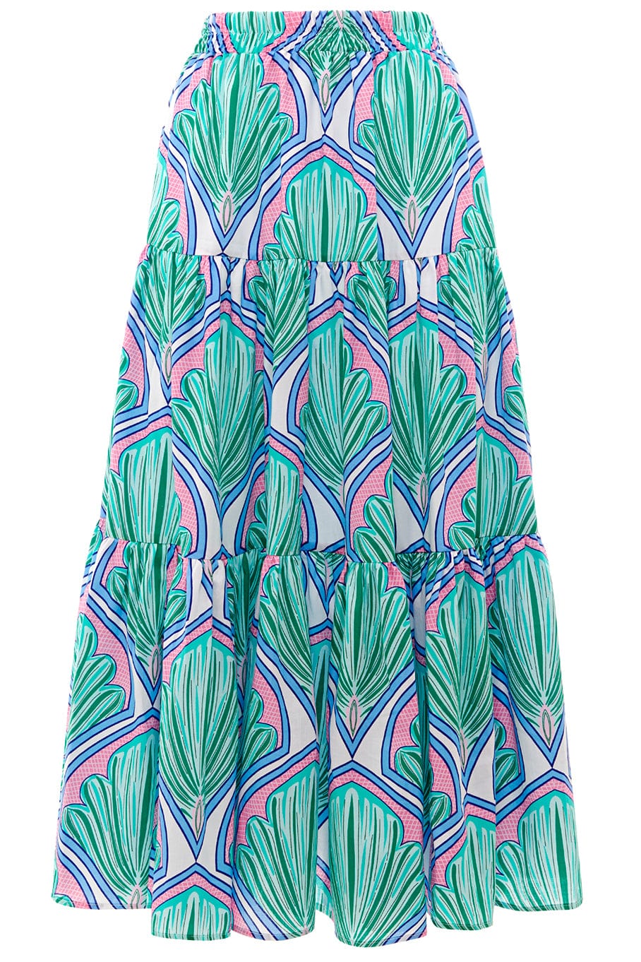 PAOLITA-Aura Ruffle Midi Skirt-