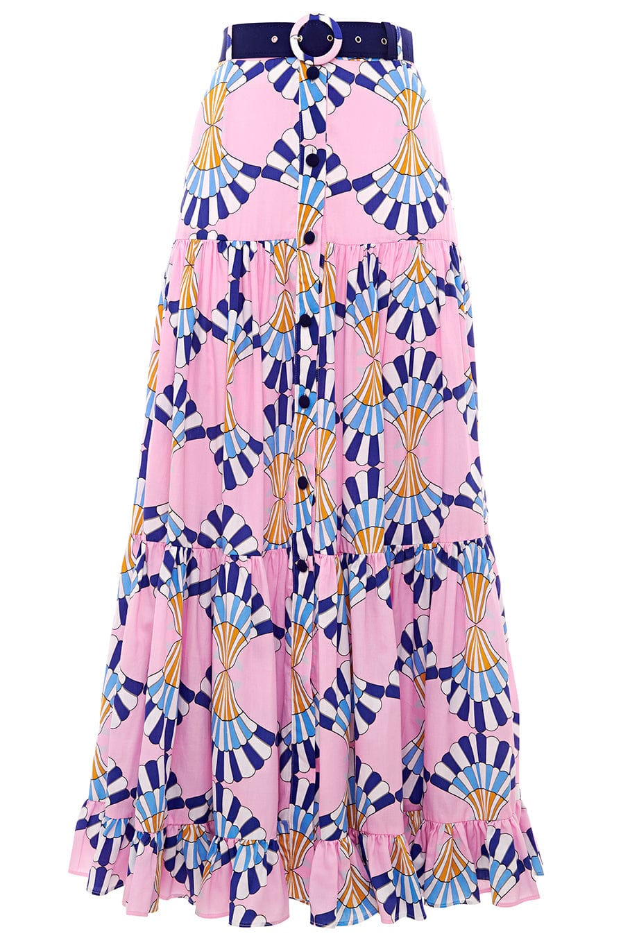 PAOLITA-Zephyr Button Maxi Skirt-