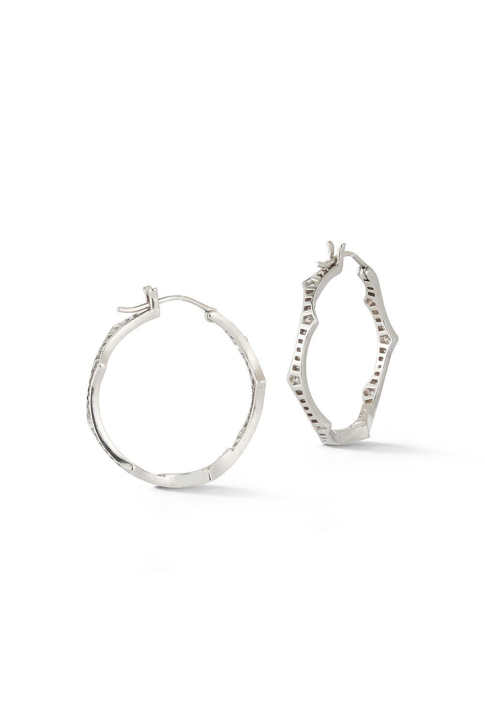 Briar Diamond Hoop Earrings-WHITE GOLD-M-JEWELRYFINE JEWELEARRING-PARULINA