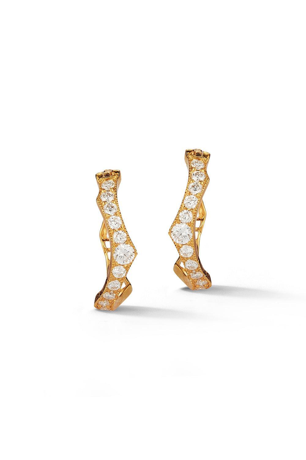 Briar Diamond Huggie Earrings-YELLOW GOLD-JEWELRYFINE JEWELEARRING-PARULINA