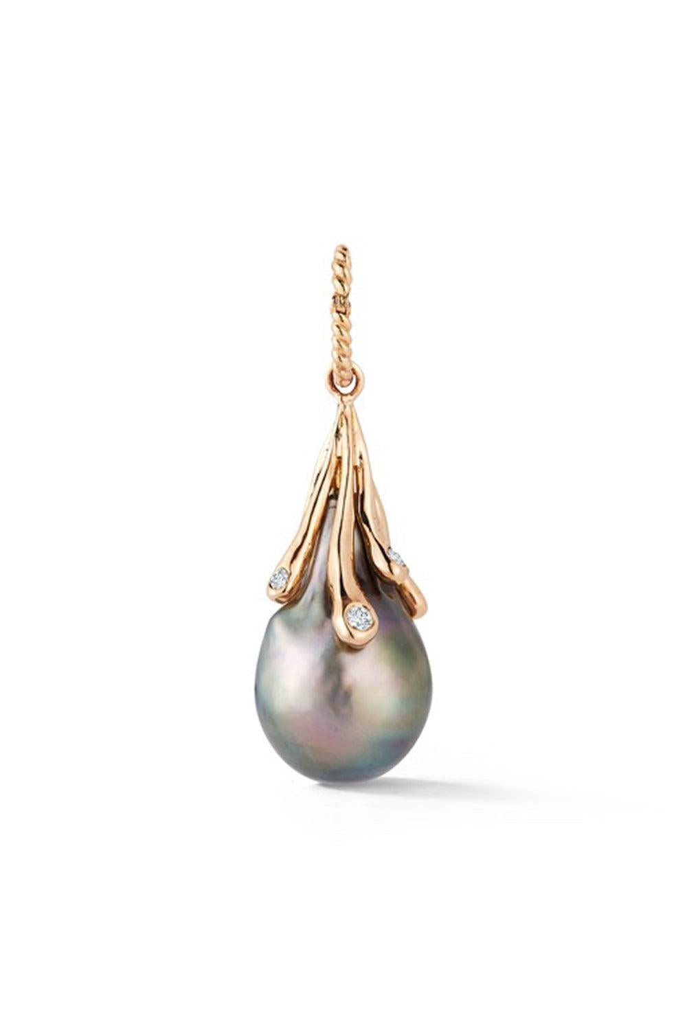 Teardrop Hanging Pearl Necklace-ROSE GOLD-JEWELRYFINE JEWELNECKLACE O-PARULINA