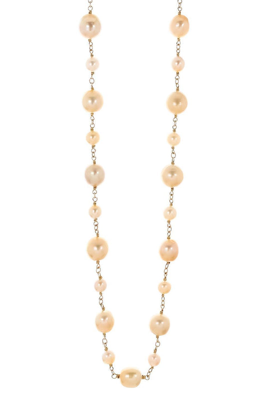 Pearl Isle Of Capri Necklace-YELLOW GOLD-JEWELRYFINE JEWELNECKLACE O-PARULINA