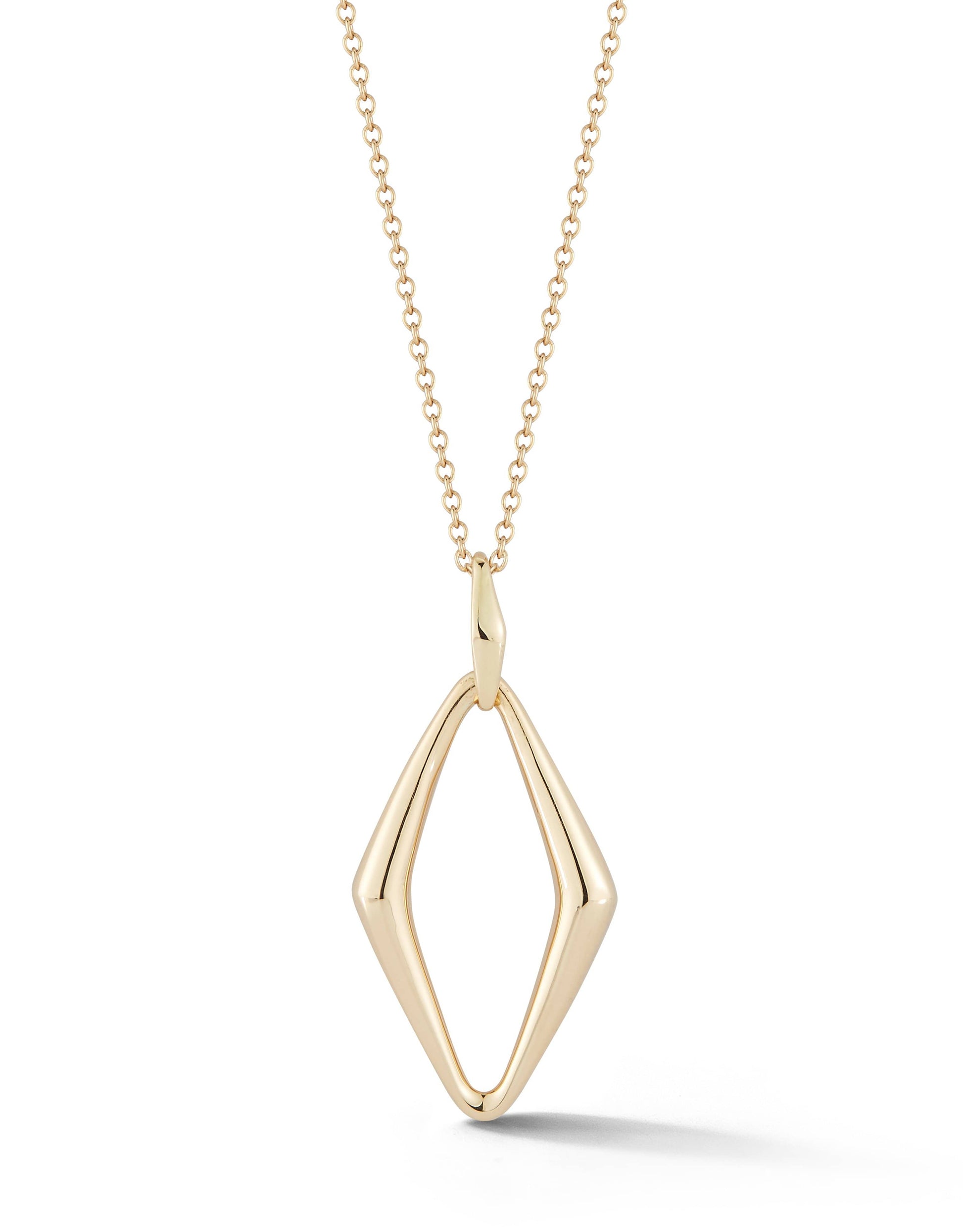 PARULINA-Point to Heaven Gold Link Pendant Necklace-YELLOW GOLD
