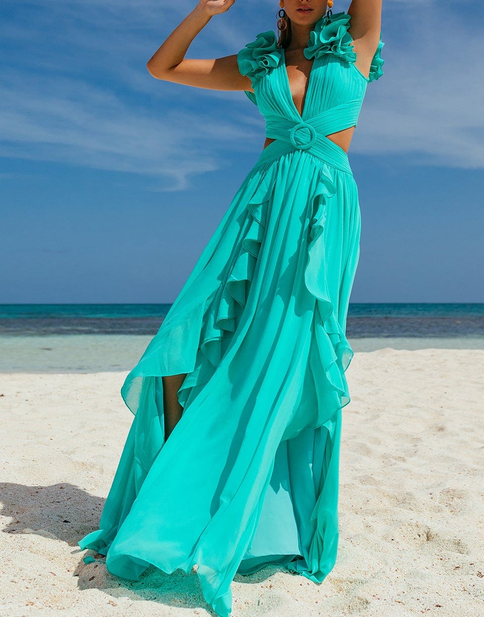 fitted lace wedding dress Ever-Pretty Double V Neck Long Empire Waist Chiffon Budget Bridesmaid Dress