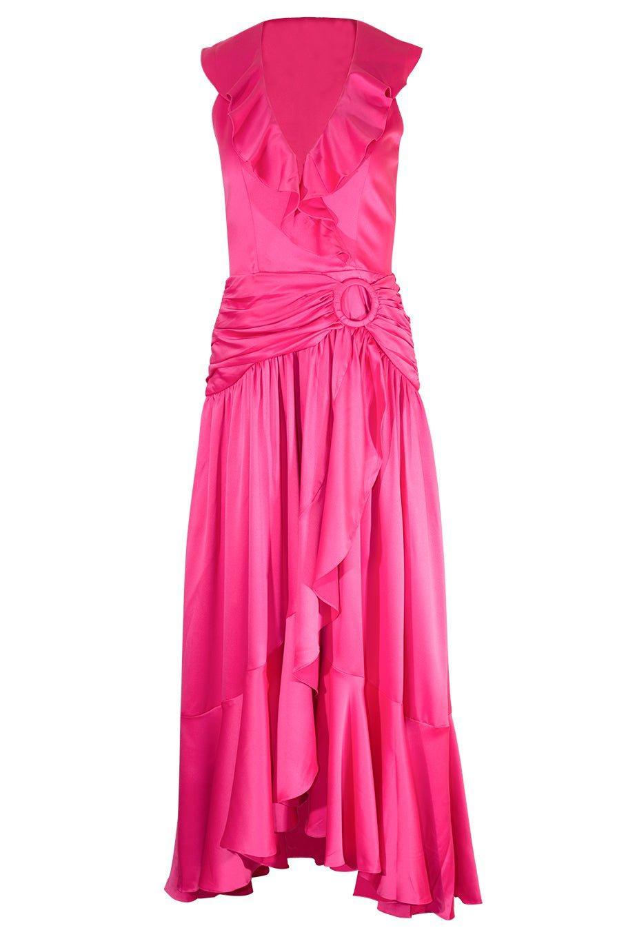 PATBO-Sleeveless Hi-Lo Midi Dress-