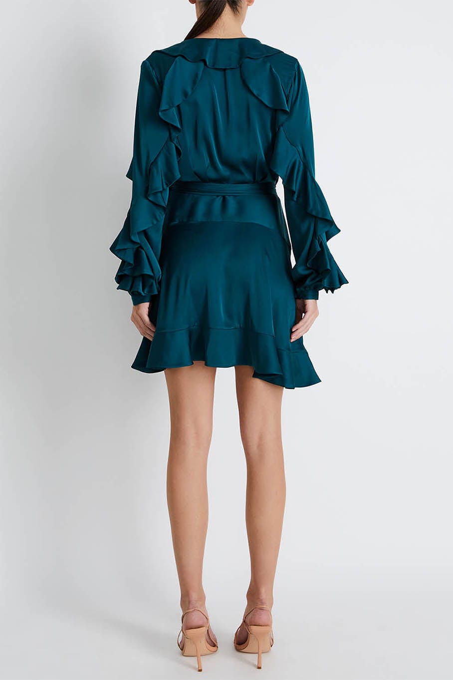 Ruffle Sleeve Mini Wrap Dress | PATBO – Marissa Collections