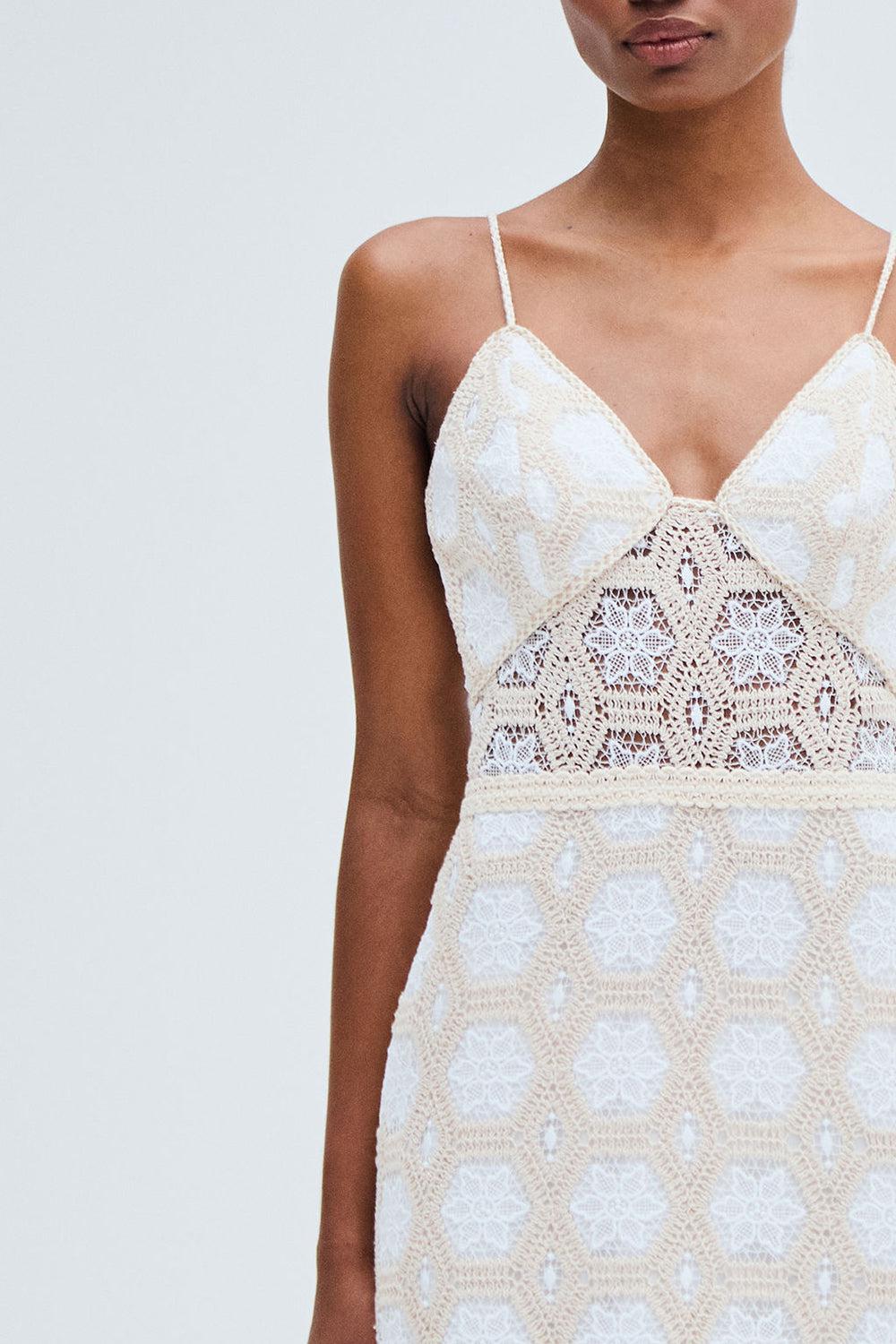 Plunge Midi Dress-OFF WHITE-2-CLOTHINGDRESSCASUAL-PATBO