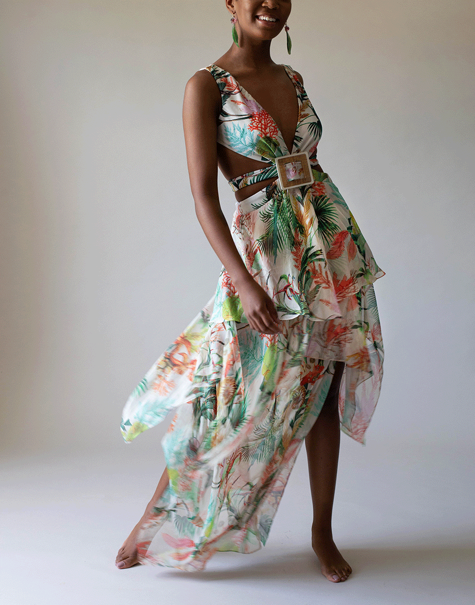PATBO-Oasis Cutout Dress-OFFWHT