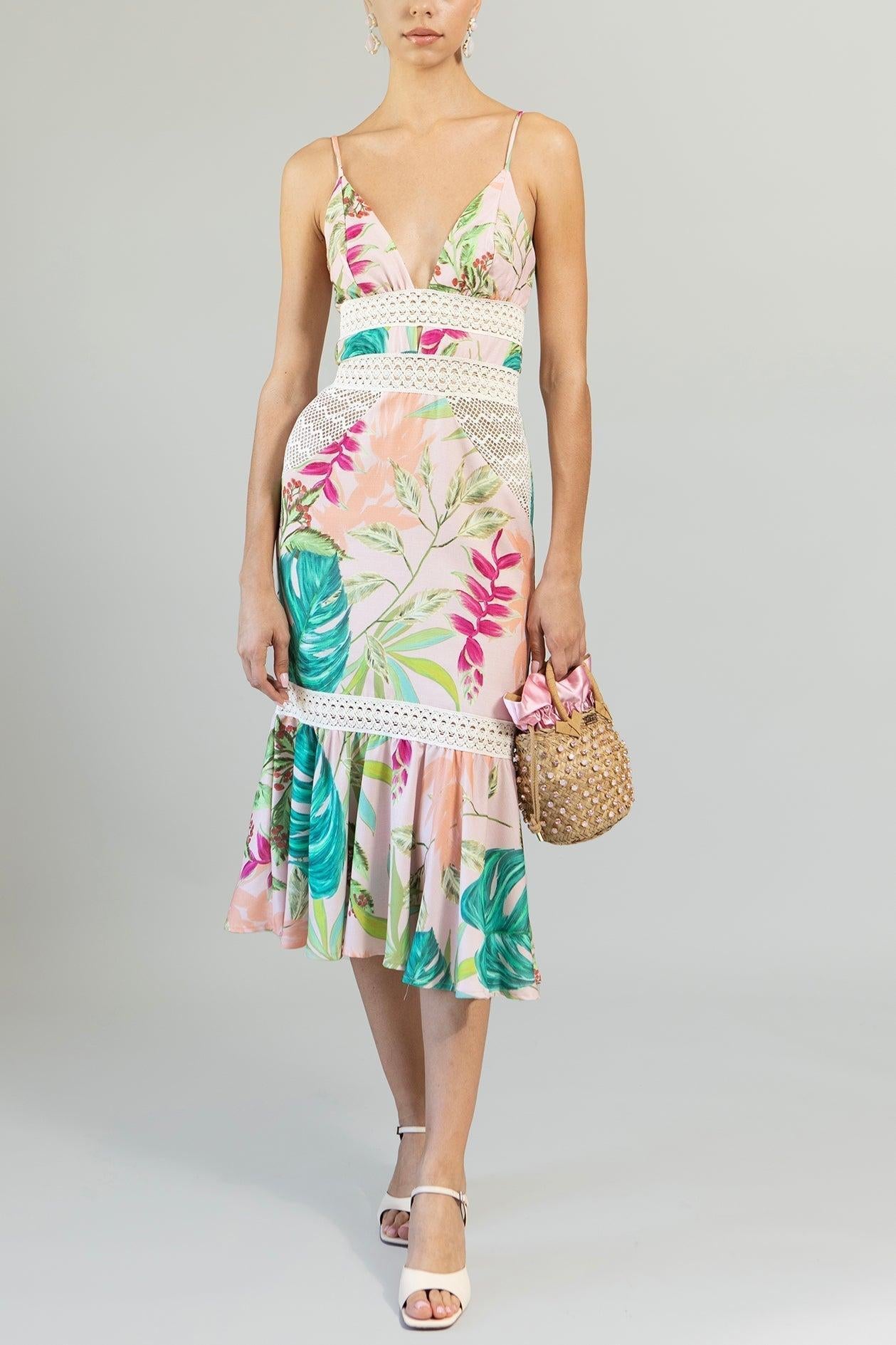 PATBO-Tropicalia Midi Dress-
