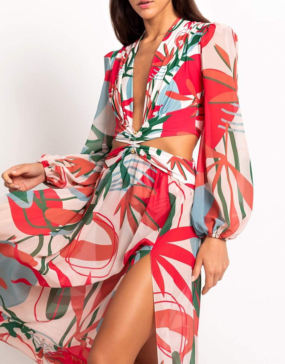 PATBO-Tarsila Plunge Maxi Dress-