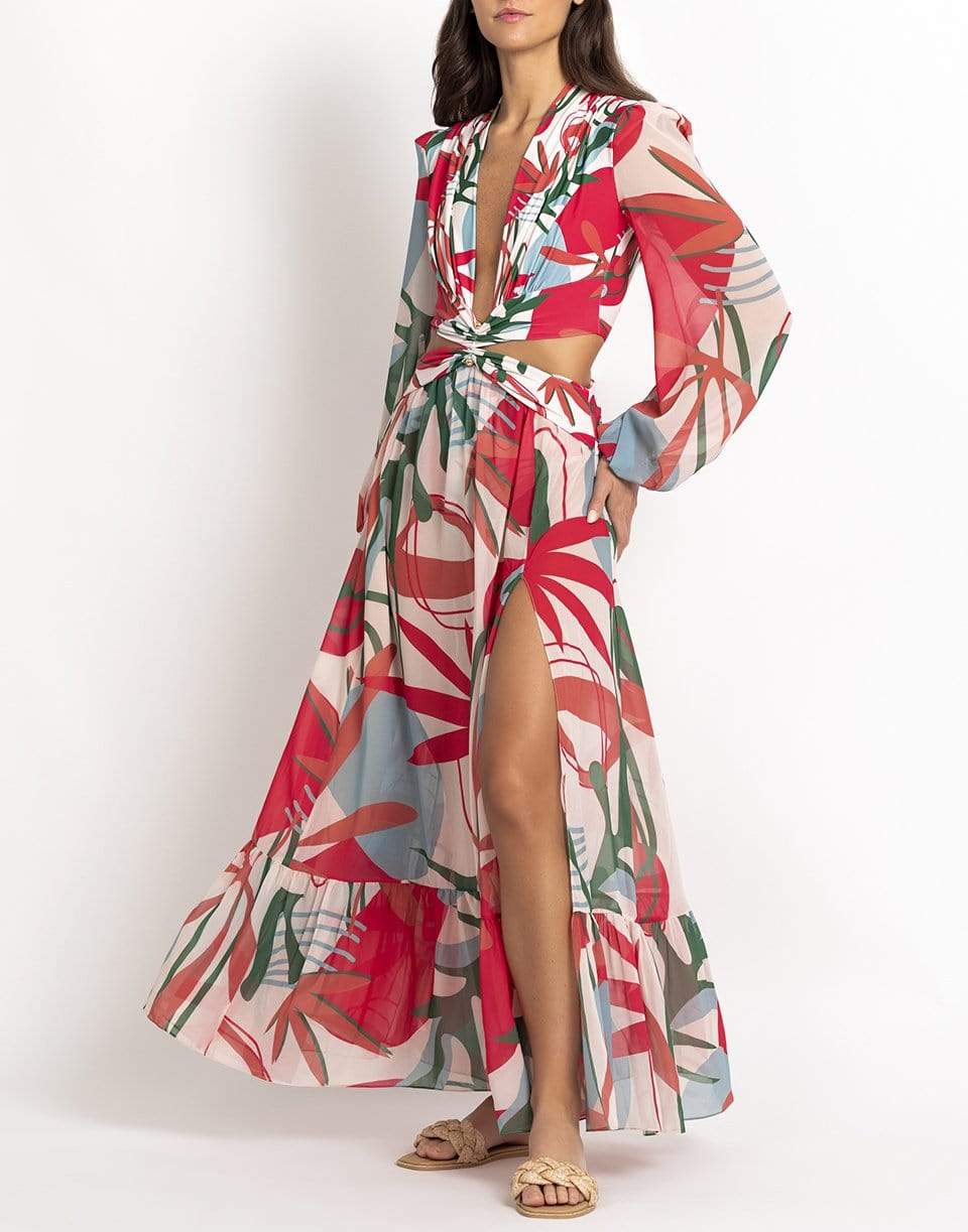PATBO-Tarsila Plunge Maxi Dress-
