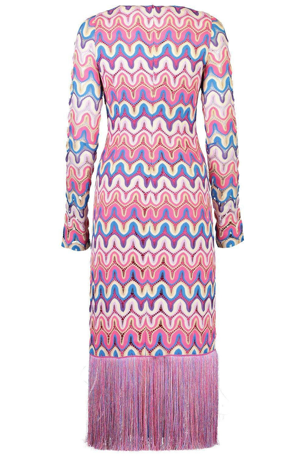 patbo pink fringe dress LYA FRINGE MIDI DRESS 8