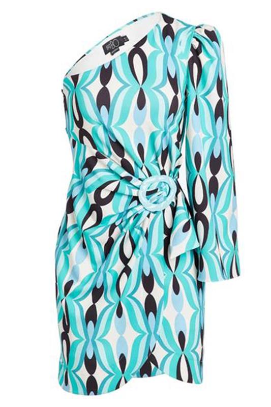 PATBO-Twist One Shoulder Mini Dress-