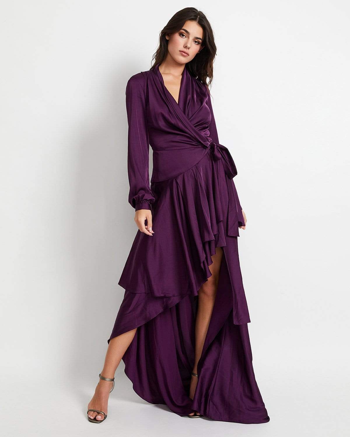 PATBO-Hi Low Maxi Wrap Dress-