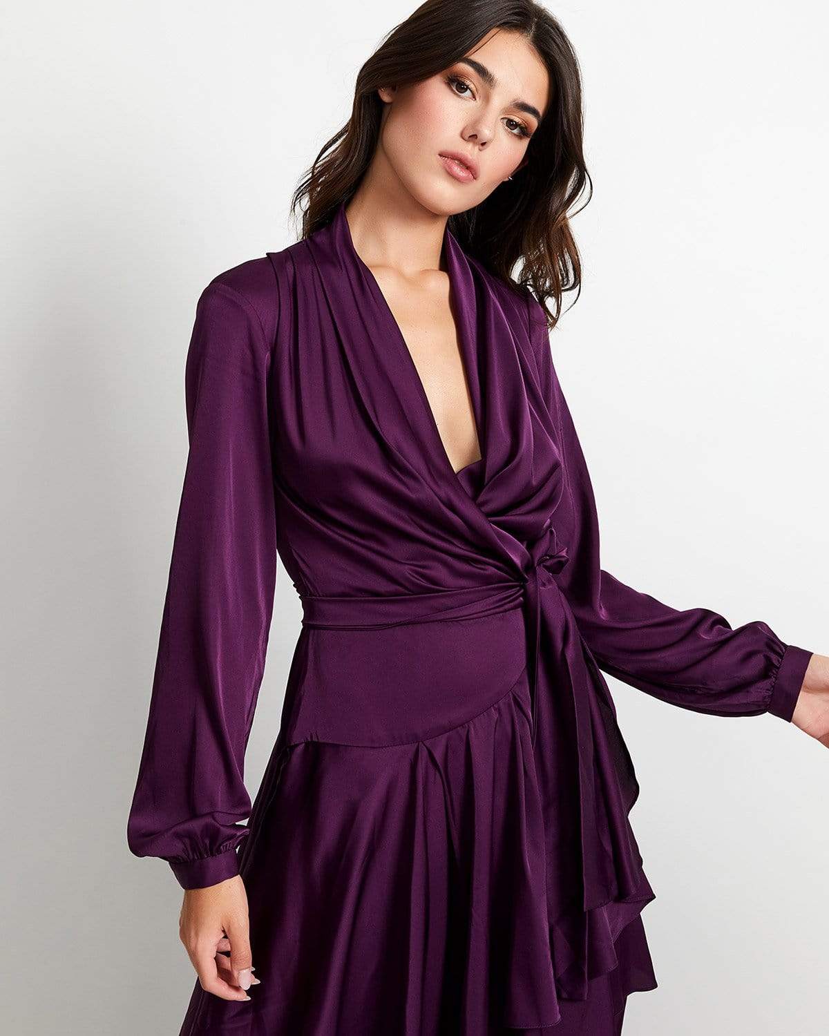 PATBO-Hi Low Maxi Wrap Dress-