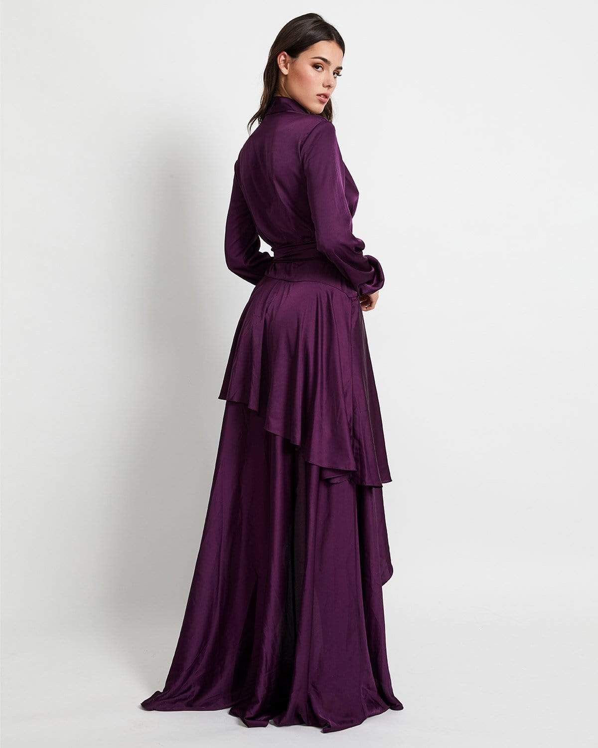 PATBO-Hi Low Maxi Wrap Dress-