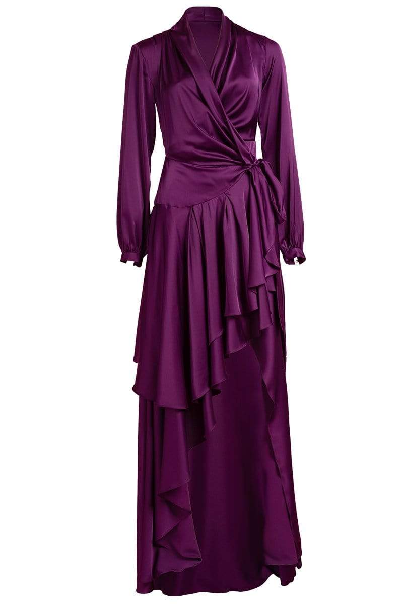 PATBO-Hi Low Maxi Wrap Dress-