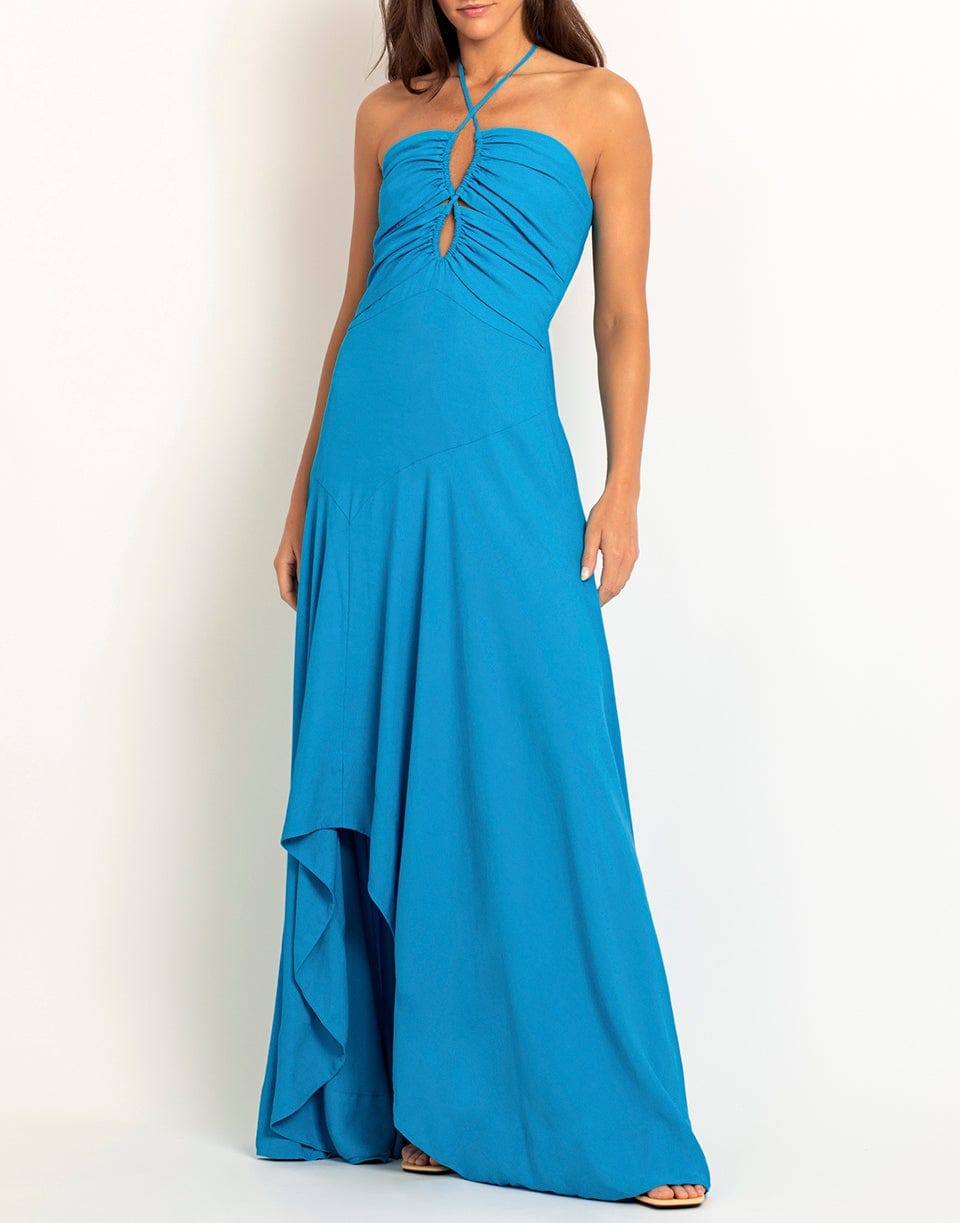 PATBO-Lace Up Maxi Dress-