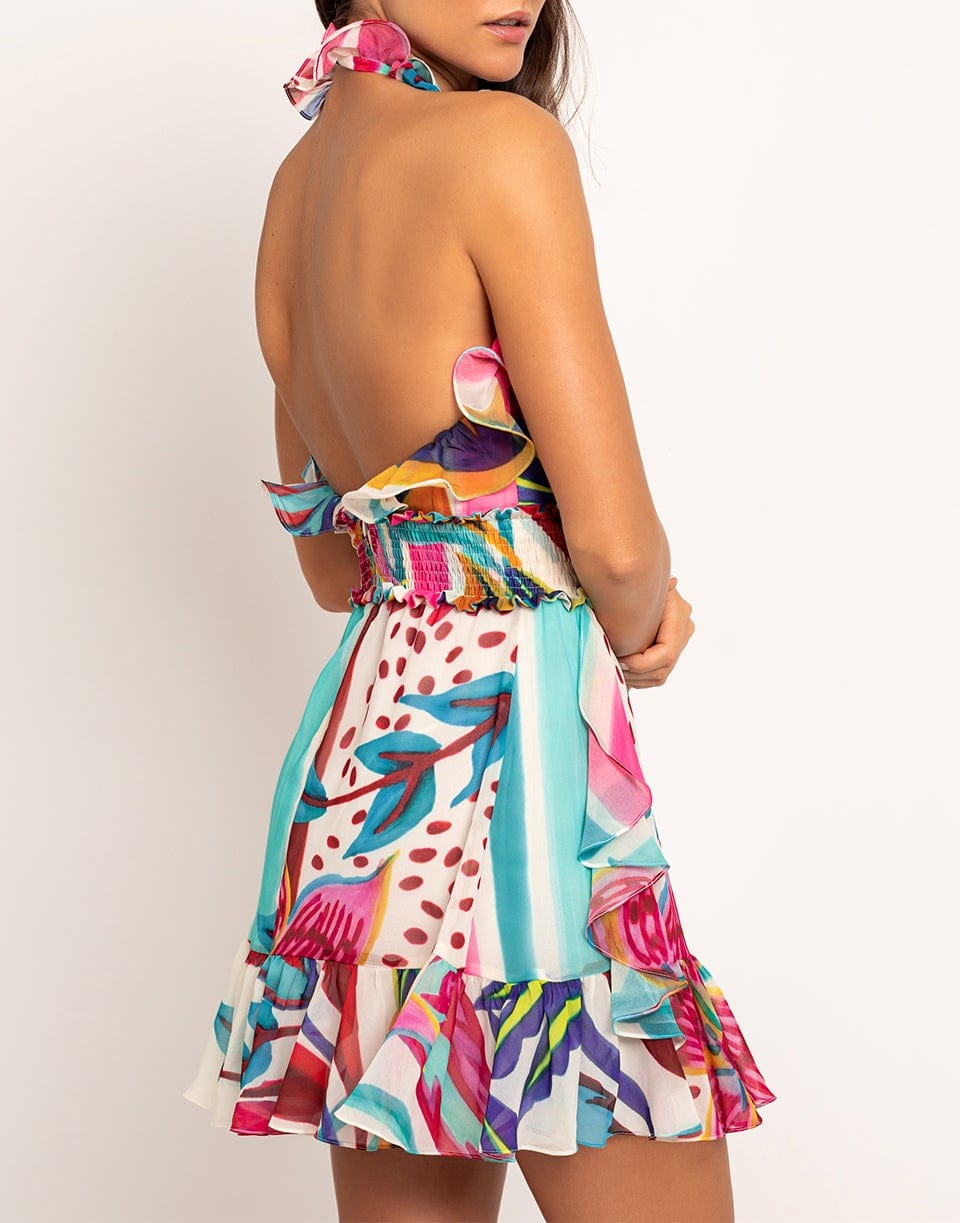 PATBO-Flora Halter Neck Mini Dress-