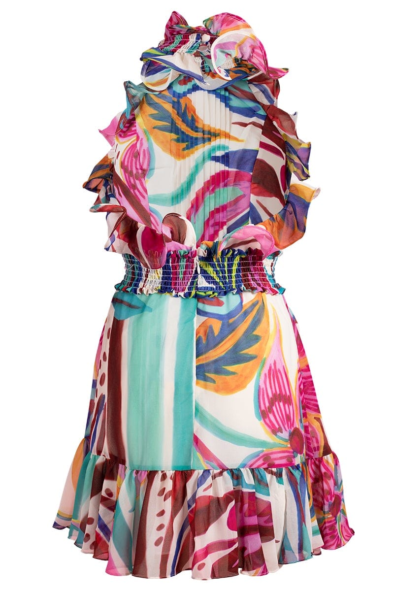 PATBO-Flora Halter Neck Mini Dress-