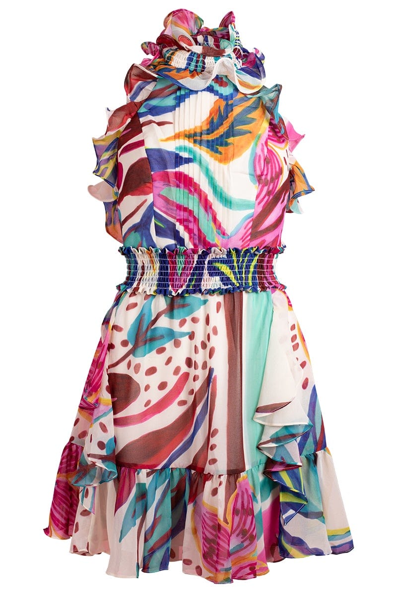 PATBO-Flora Halter Neck Mini Dress-