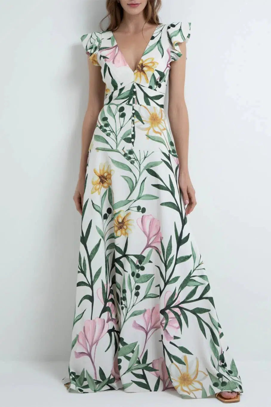 PATBO-Jasmine VNeck Maxi Dress-