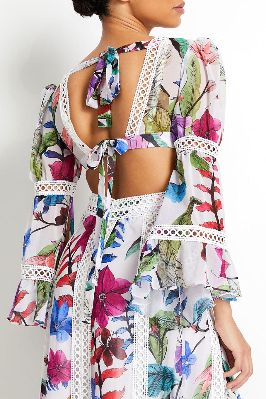 PATBO-Zamia Lace Trim Maxi Dress-